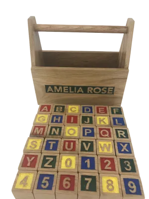 Custom Personalized Wooden ABC blocks (Base price shown)