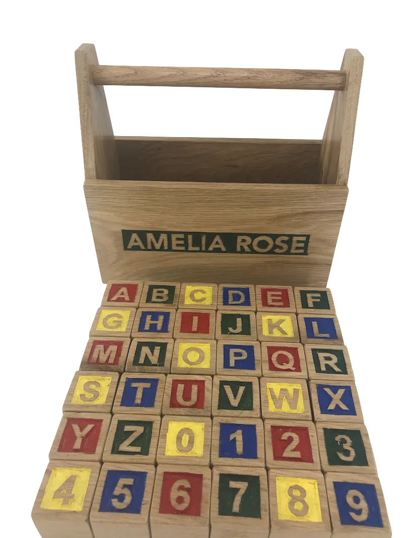Custom Personalized Wooden ABC blocks (Base price shown)