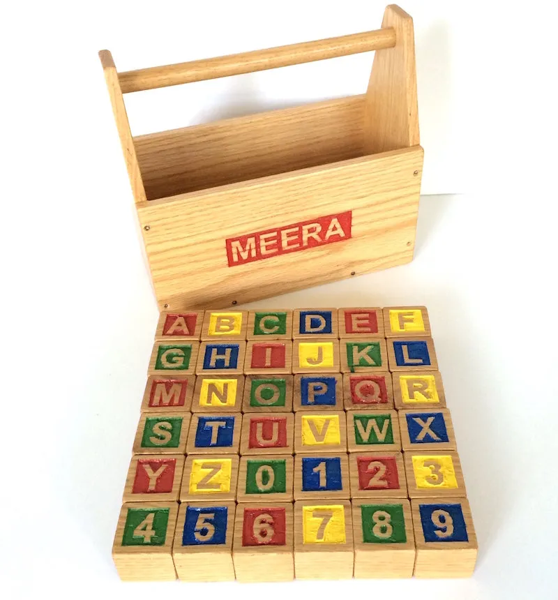 Custom Personalized Wooden ABC blocks (Base price shown)