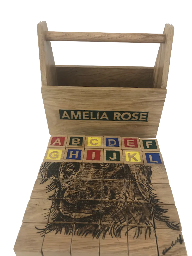 Custom Personalized Wooden ABC blocks (Base price shown)