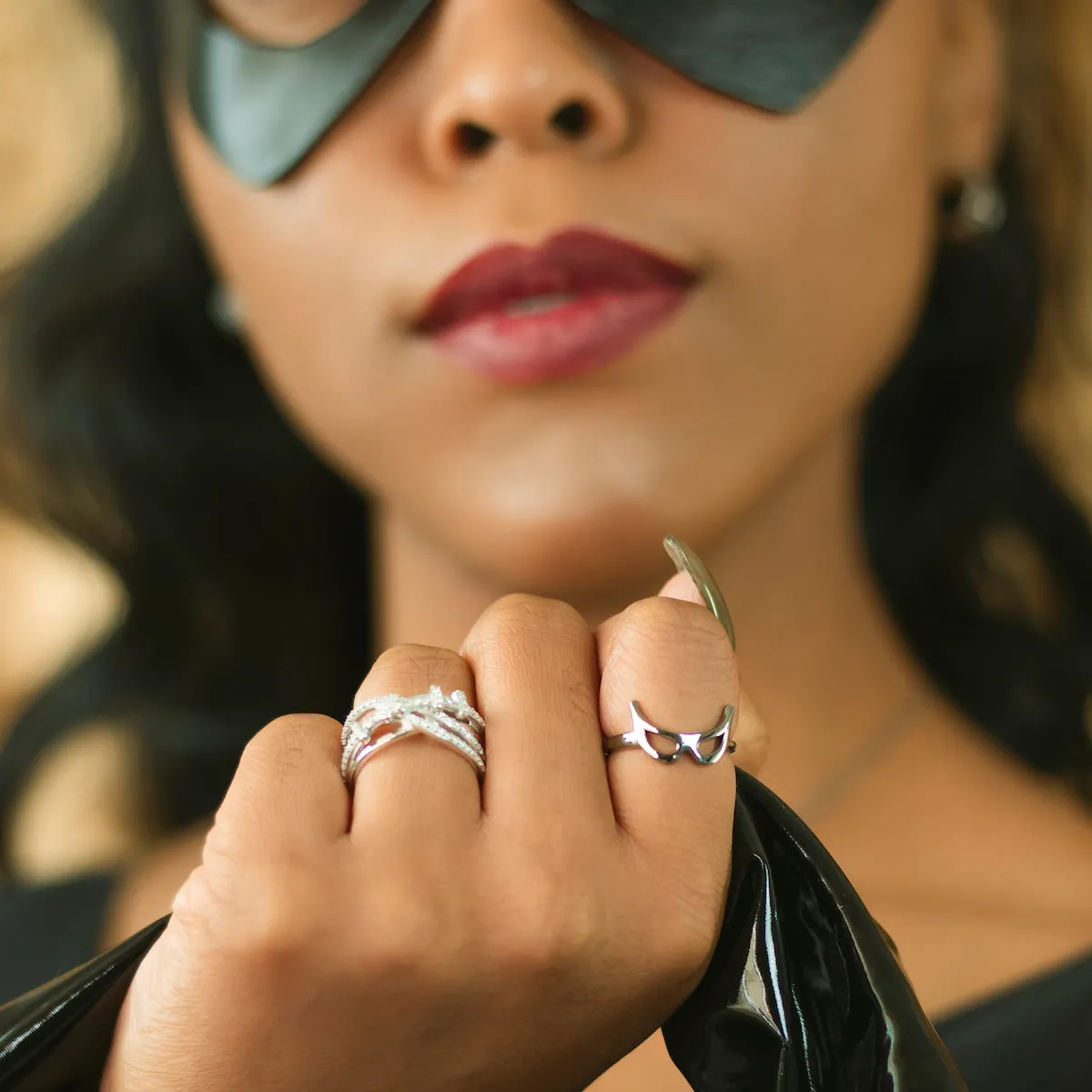 DC X RockLove Classic CATWOMAN Eartha Kitt Mask Ring