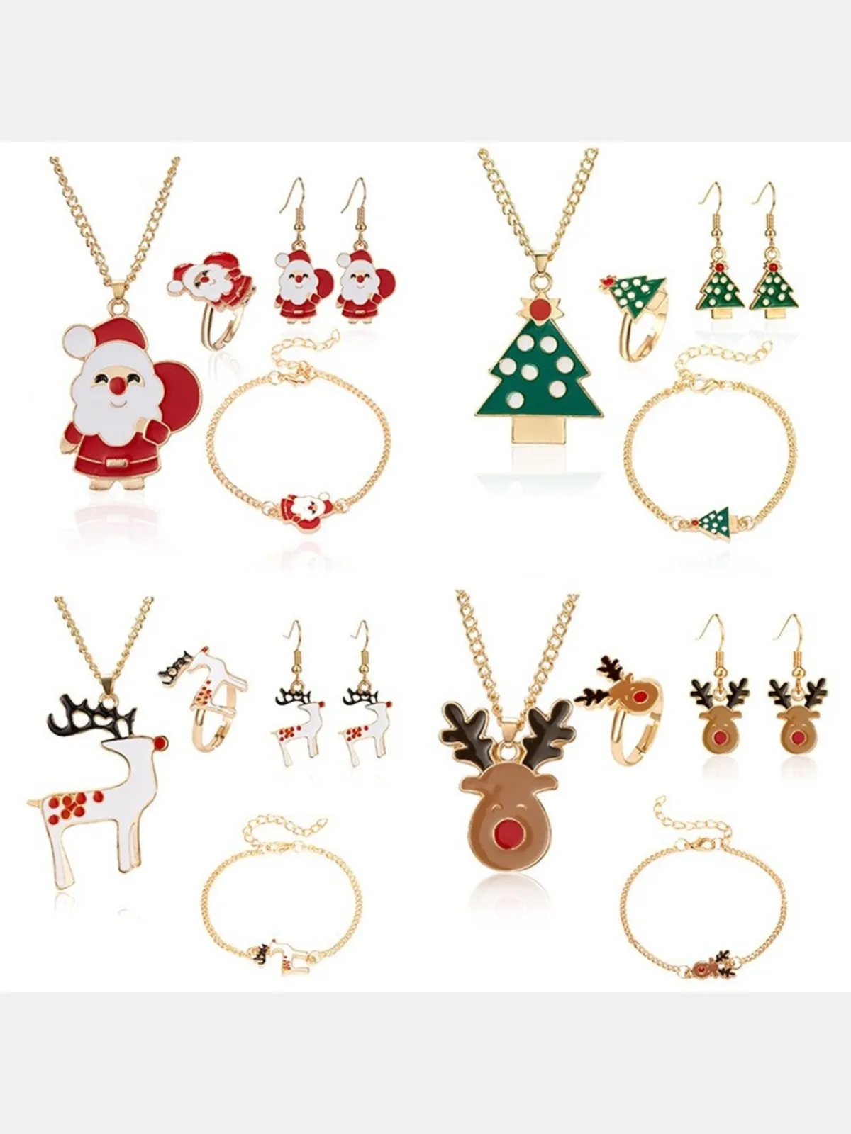 Deck The Halls 5-Piece Christmas Jewelry Set