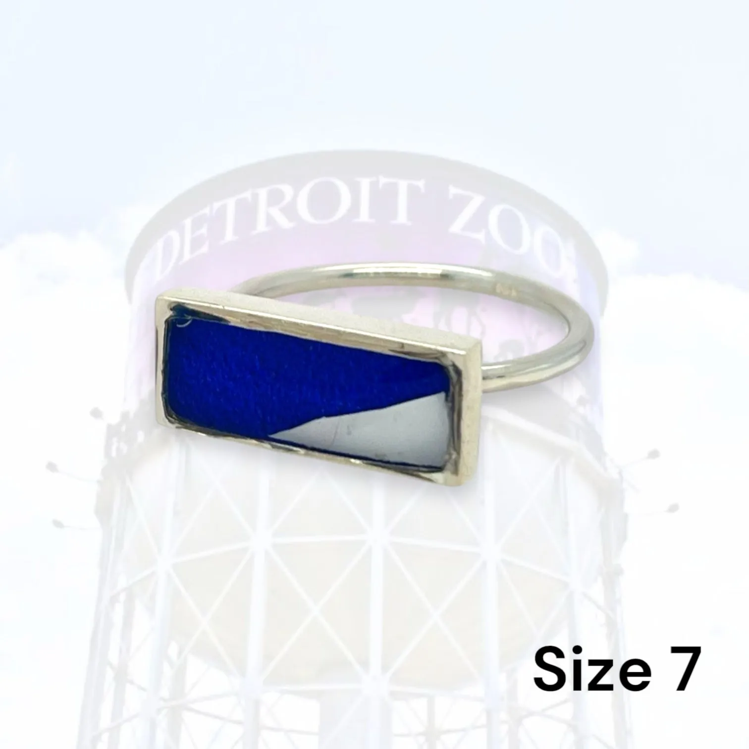 Detroit Zoo Lauren Ring | Silver Size 7