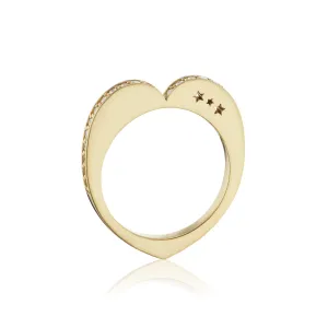 Diamond Open Heart Ring