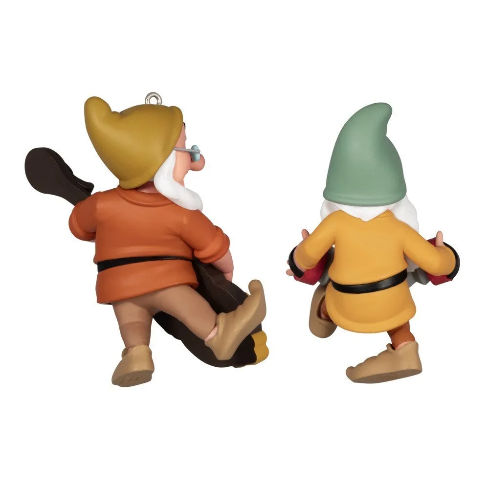 Disney Snow White and the Seven Dwarfs Bashful and Doc Hallmark Keepsake Ornaments Set of 2