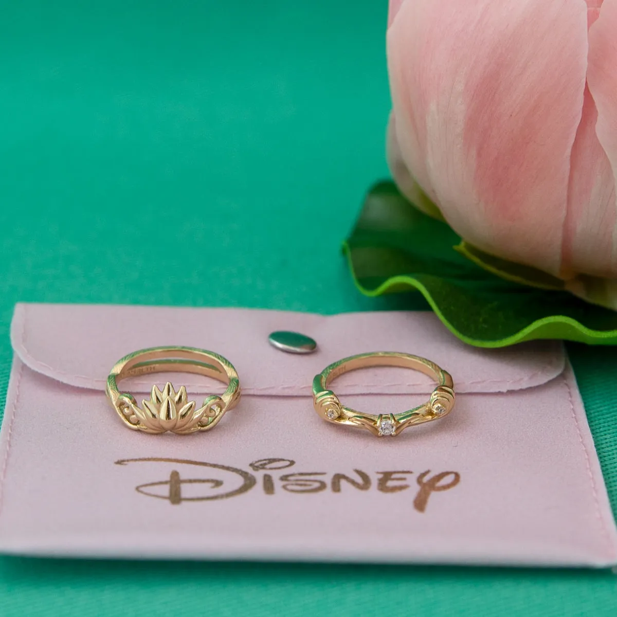 Disney X RockLove DISNEY ALADDIN Jasmine Lotus Stacker Rings
