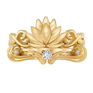 Disney X RockLove DISNEY ALADDIN Jasmine Lotus Stacker Rings