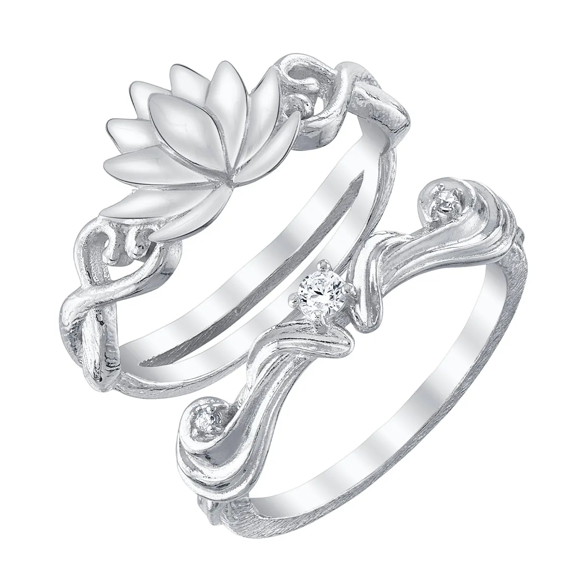 Disney X RockLove DISNEY ALADDIN Jasmine Lotus Stacker Rings