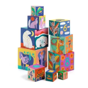 Djeco Wild Animals Stacking Blocks