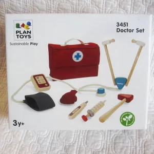 Doctor Set by Plan Toys, Ages 3 , Pretend Play, Sustainably Made Wood
