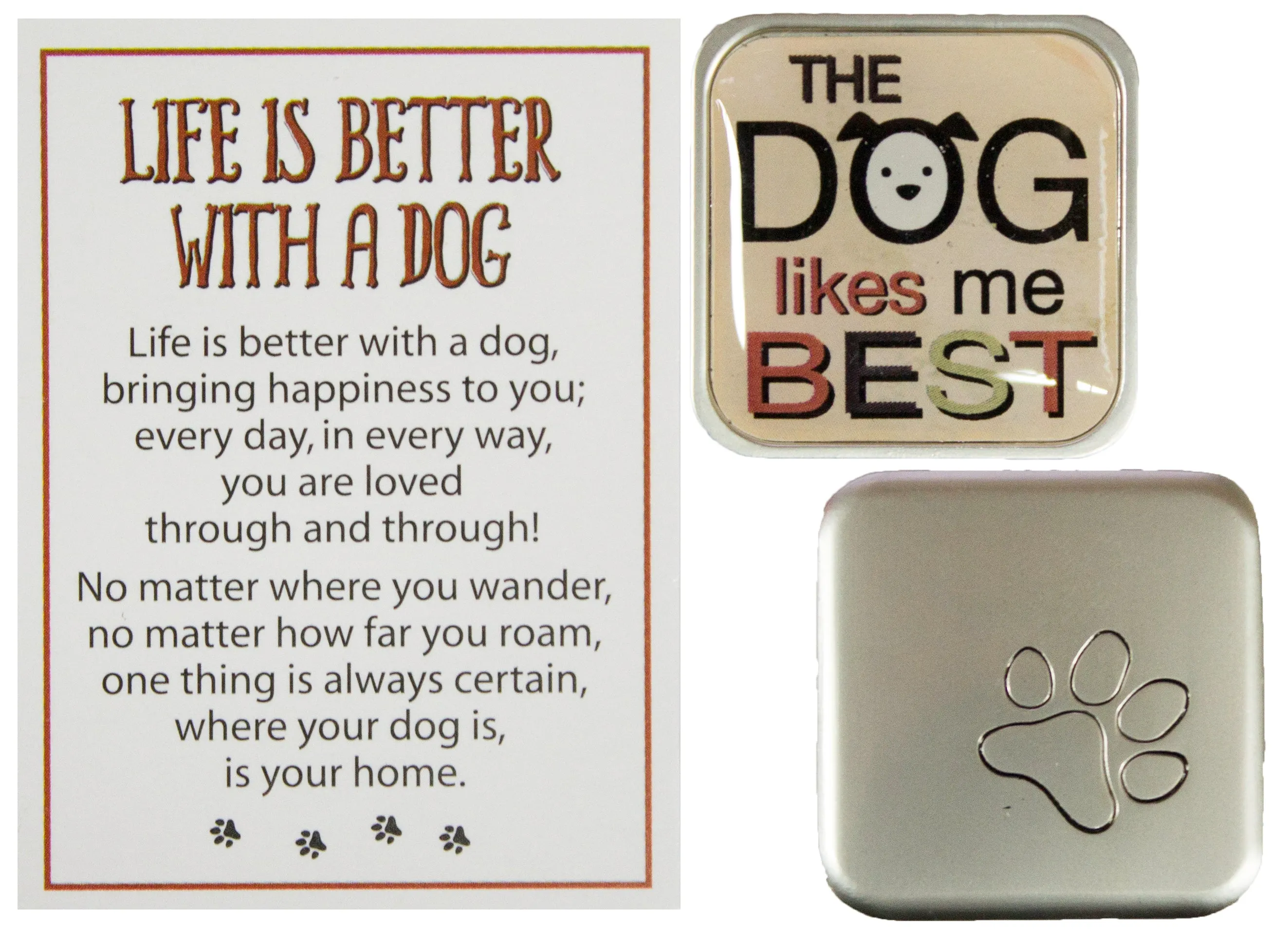 Dog Lovers Life Is Better With A Dog Pocket Charm w/ Story Card