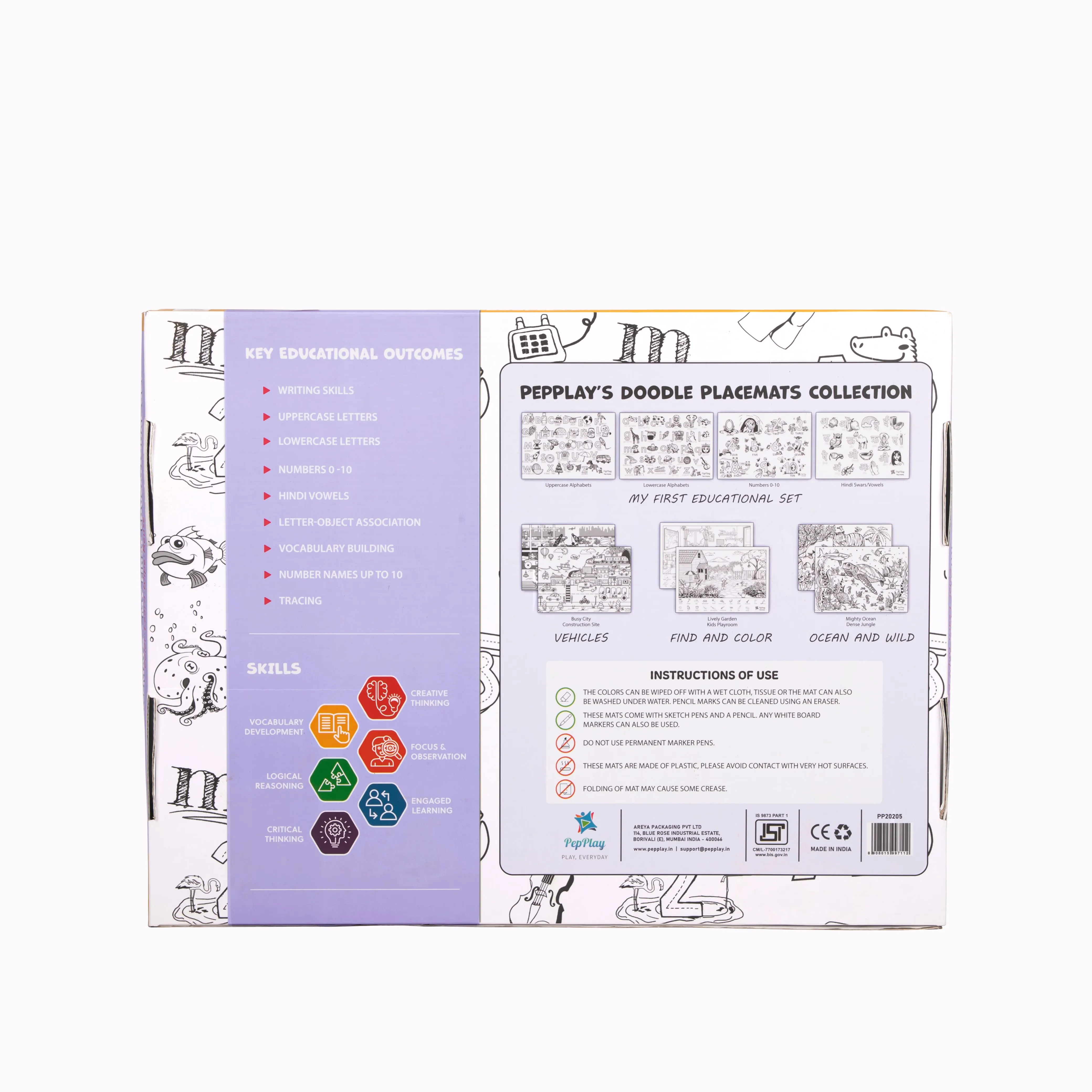 Doodle Placemats - My First Educational Set
