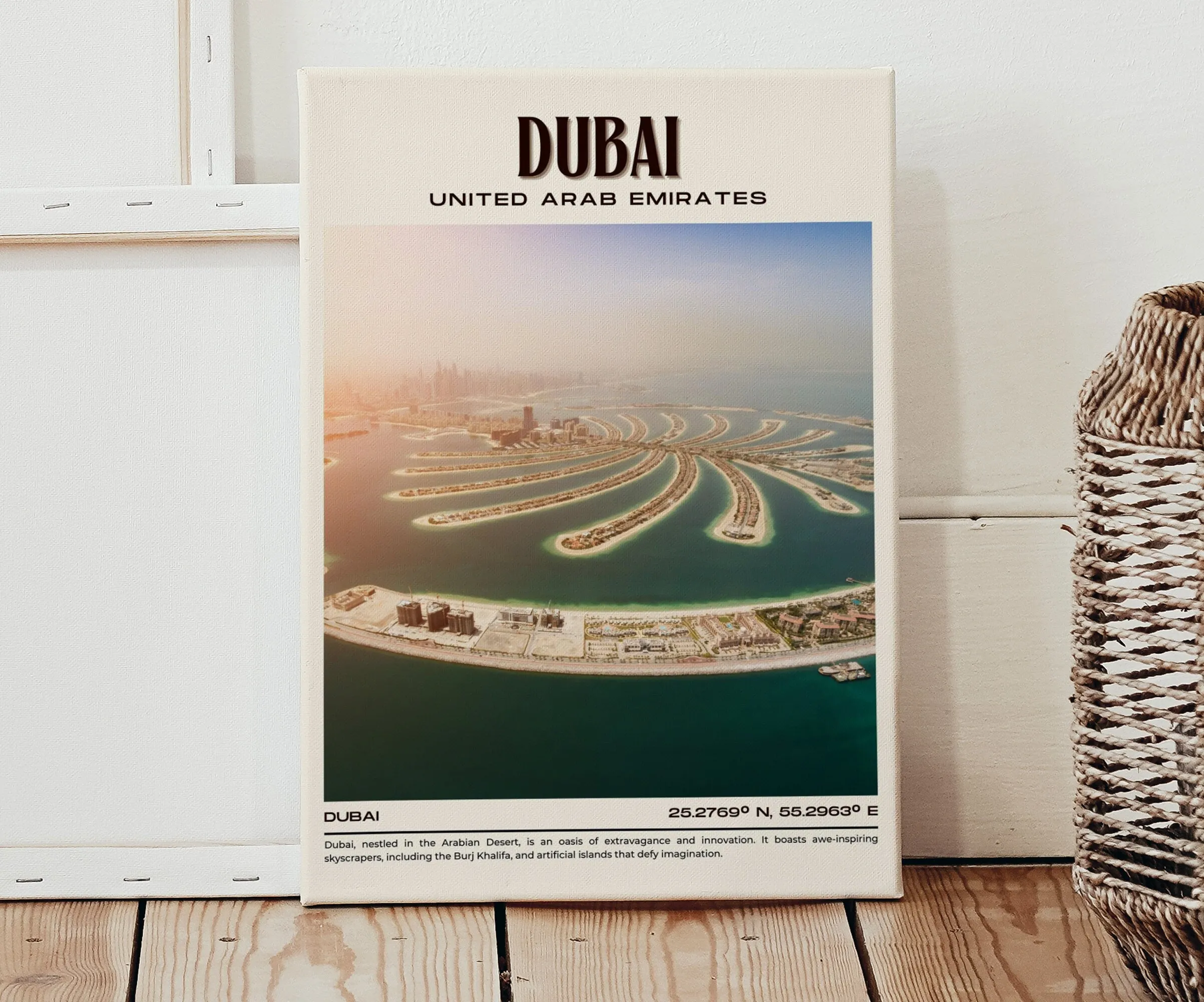 Dubai Vintage Wall Art, UAE