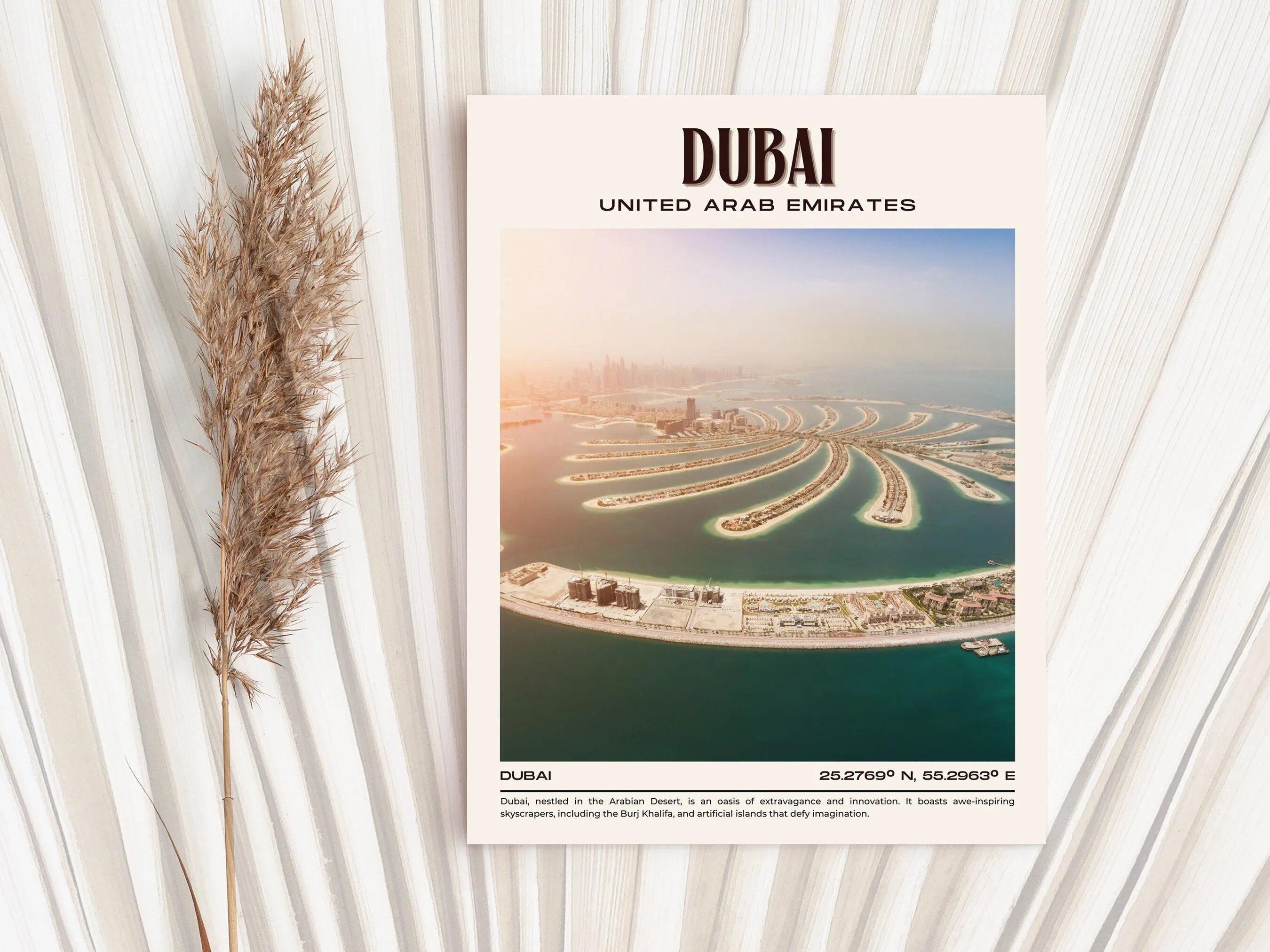 Dubai Vintage Wall Art, UAE