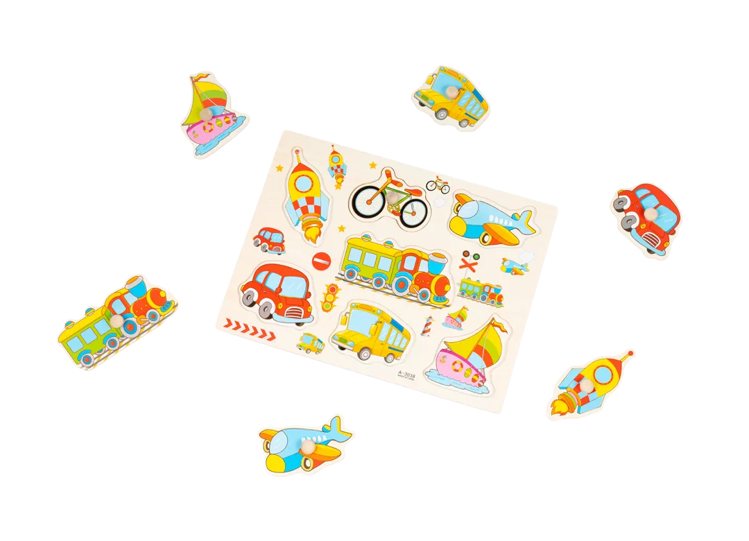 Early Learning Educational Wooden Peg Puzzles
