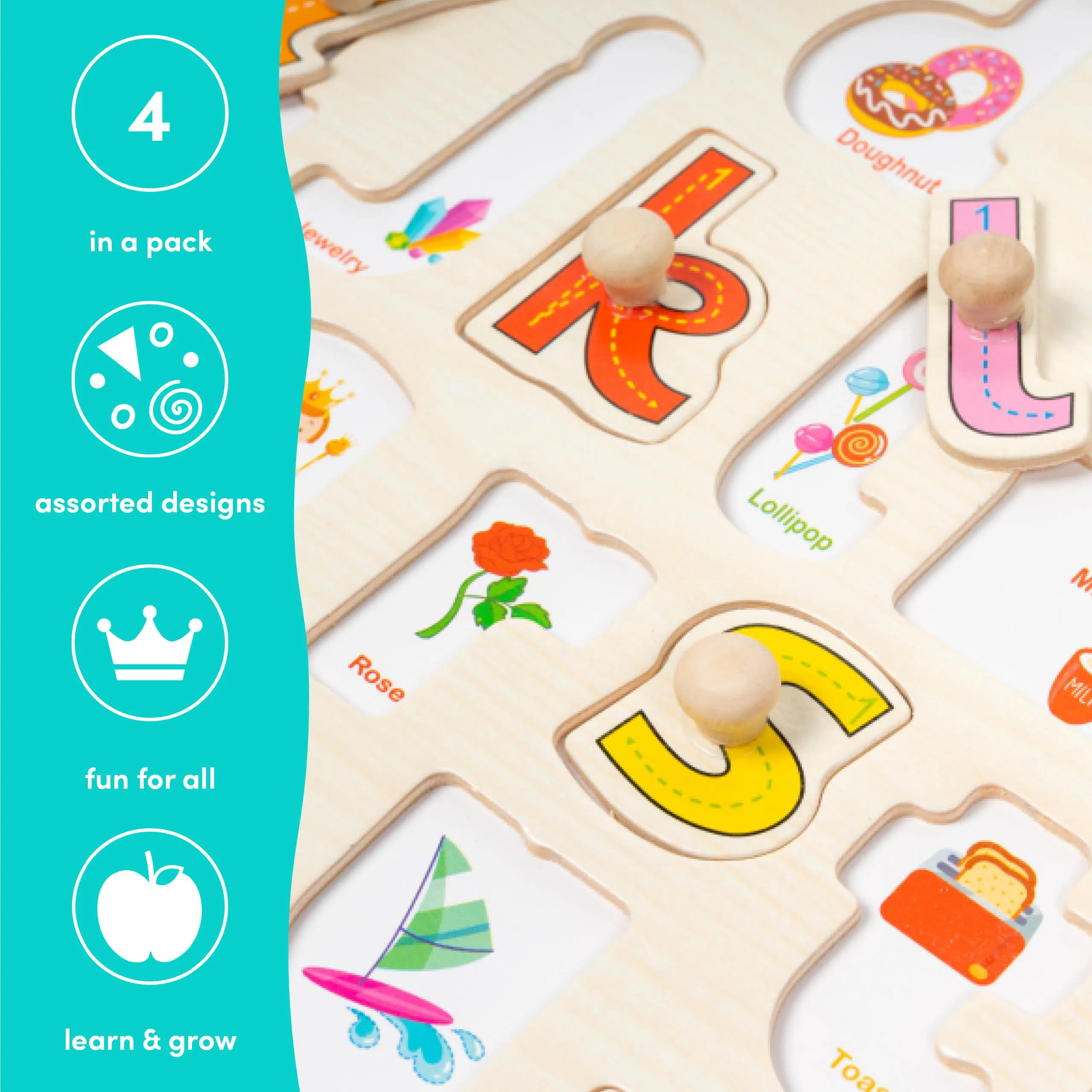 Early Learning Educational Wooden Peg Puzzles