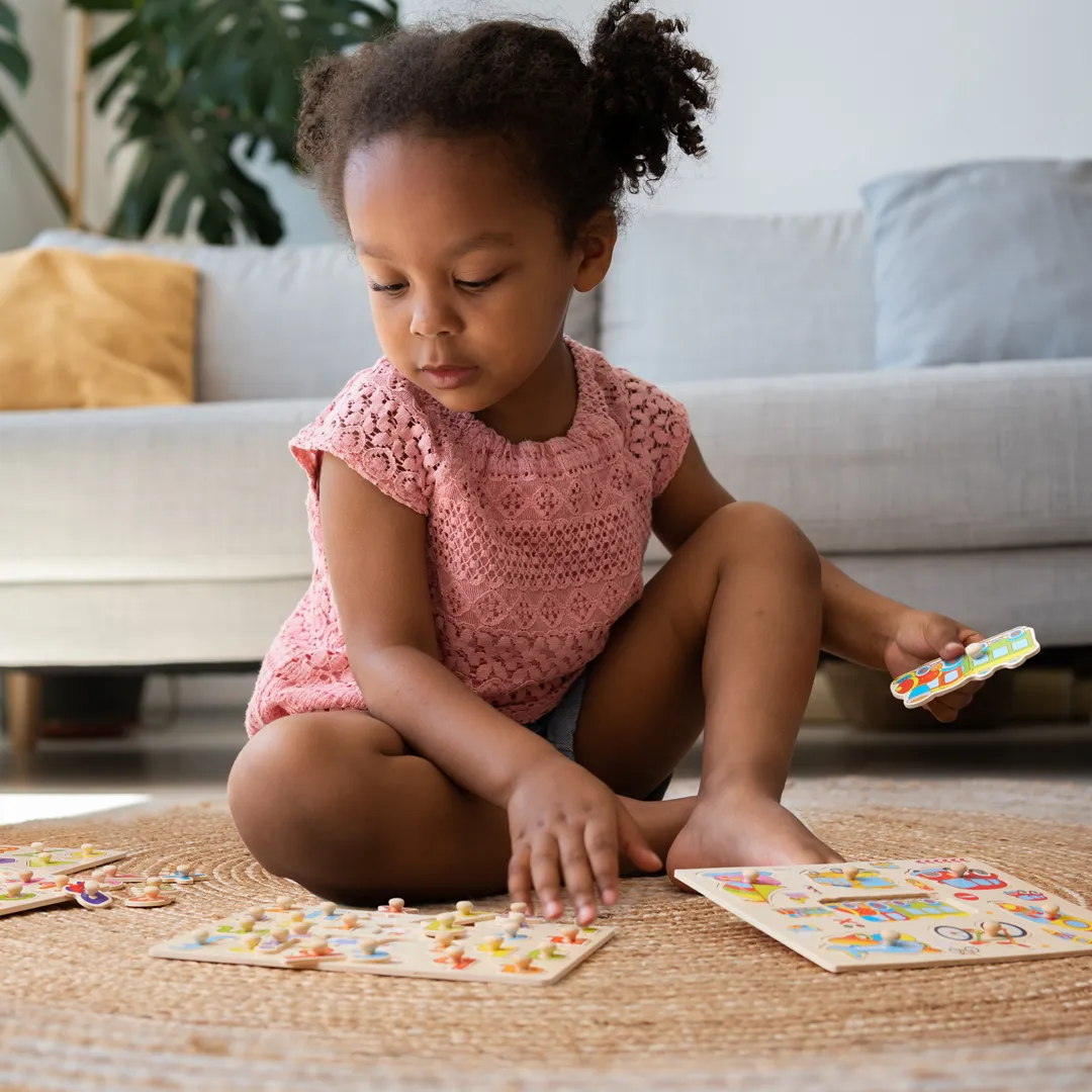 Early Learning Educational Wooden Peg Puzzles