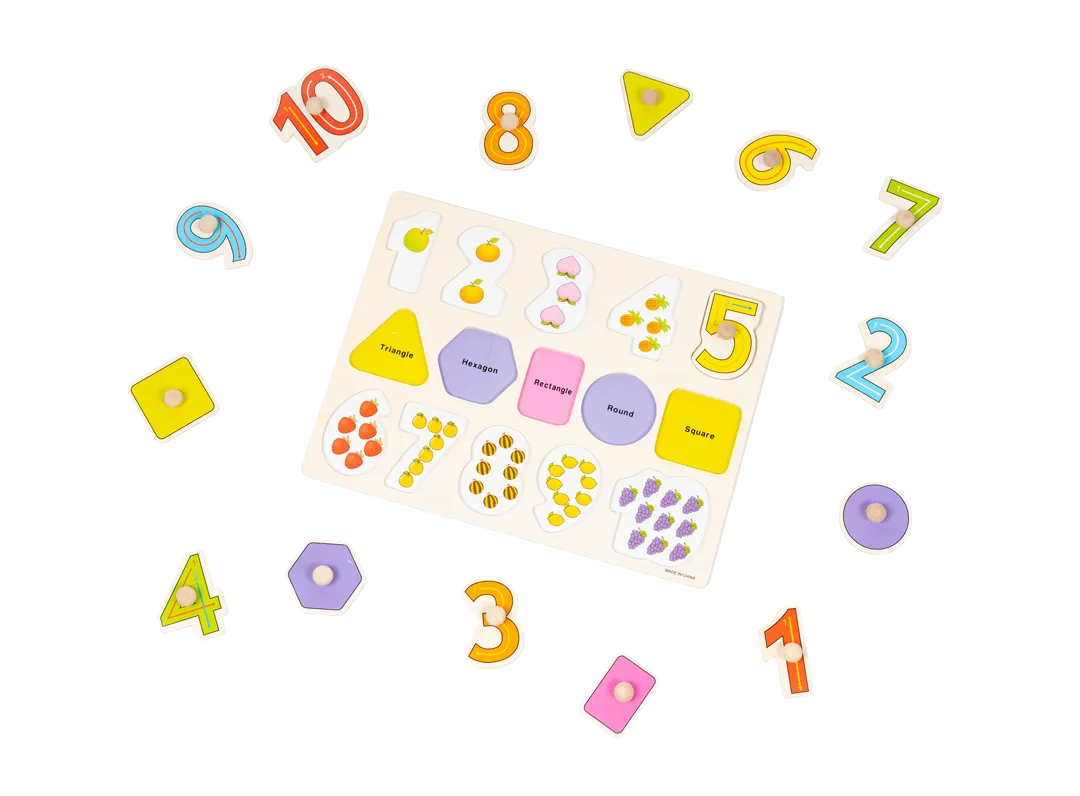 Early Learning Educational Wooden Peg Puzzles
