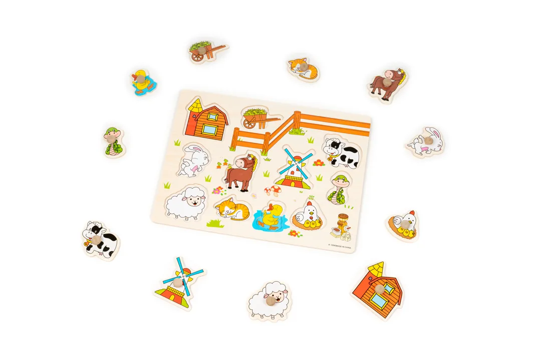 Early Learning Wooden Peg Wildlife Puzzles