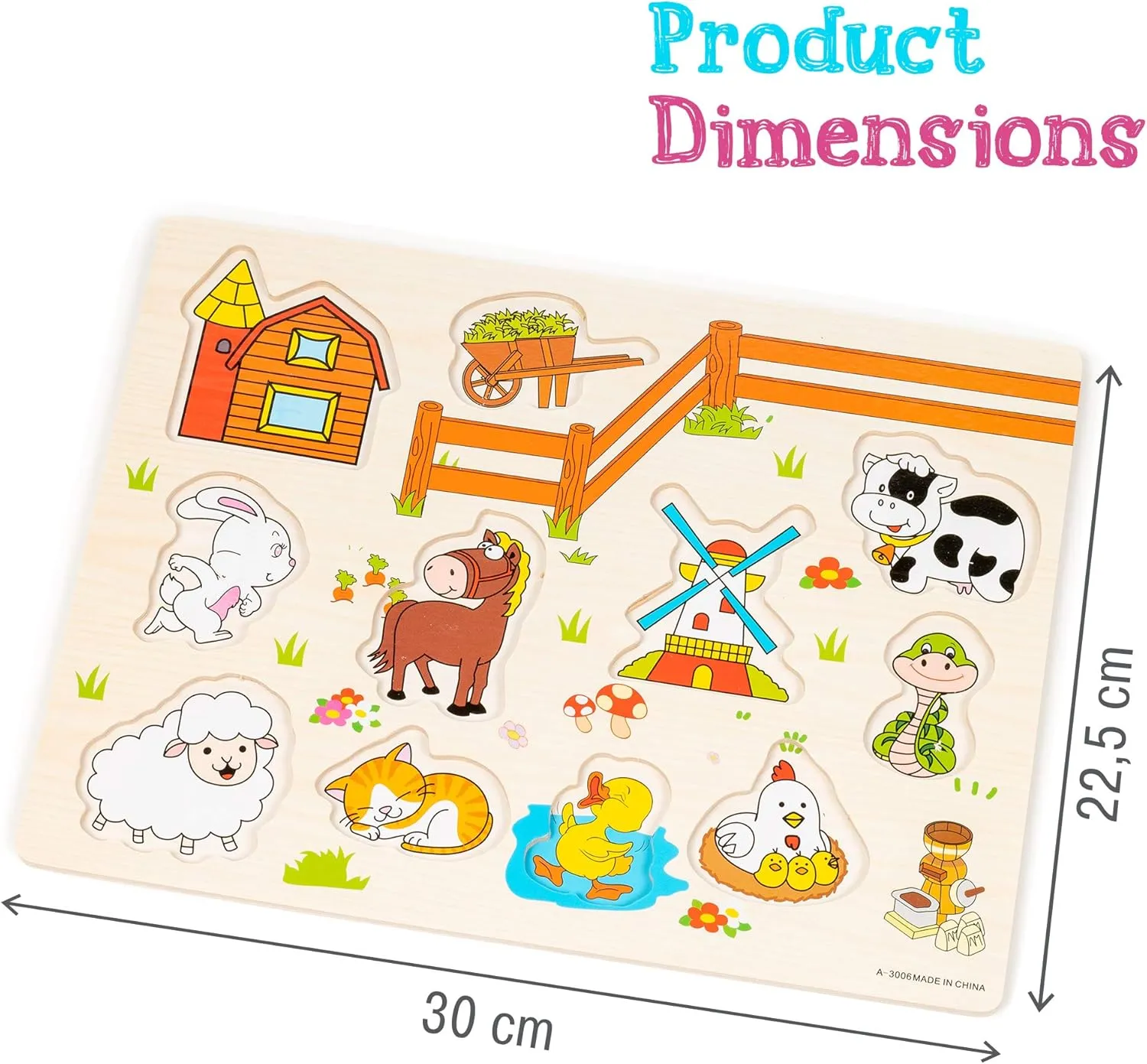Early Learning Wooden Peg Wildlife Puzzles
