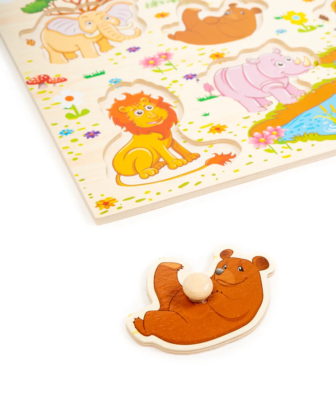 Early Learning Wooden Peg Wildlife Puzzles