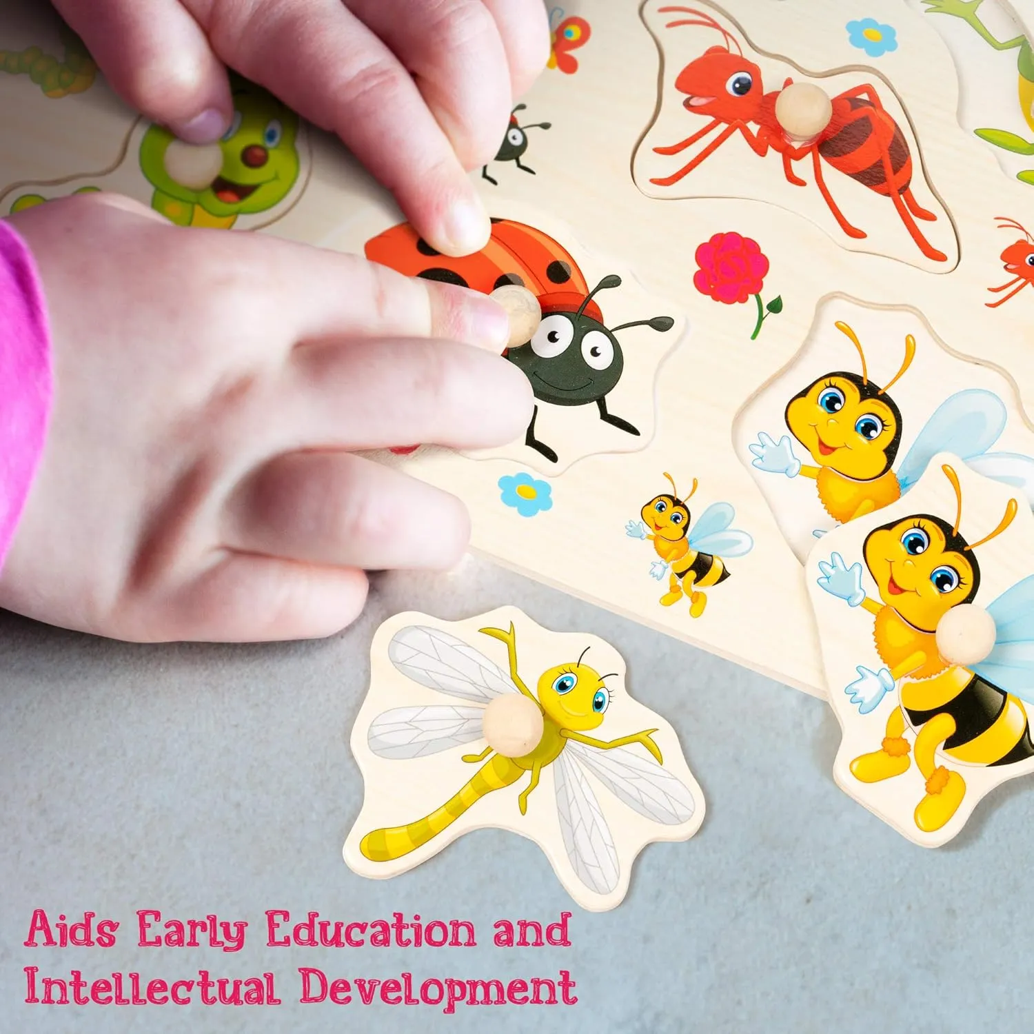 Early Learning Wooden Peg Wildlife Puzzles