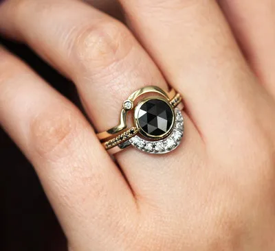 Eclipse Alexandrite Ring Set