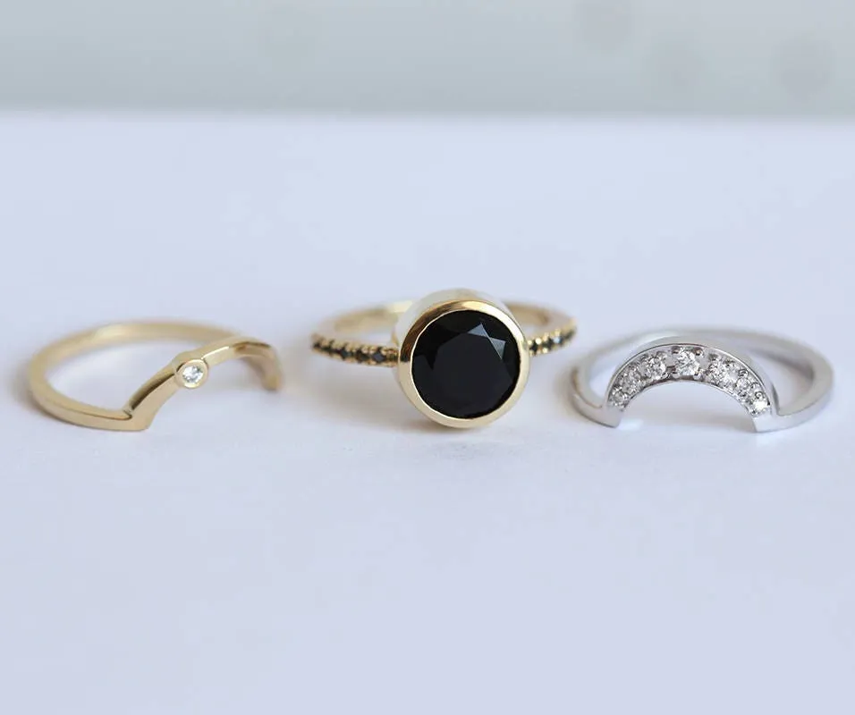 Eclipse Alexandrite Ring Set
