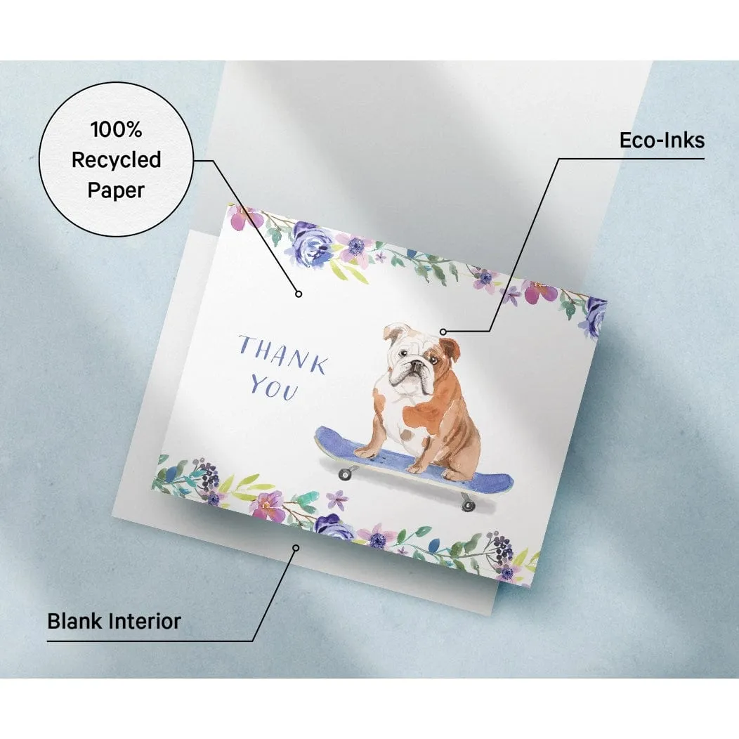 Eco-Friendly Bulldog Thank You Card