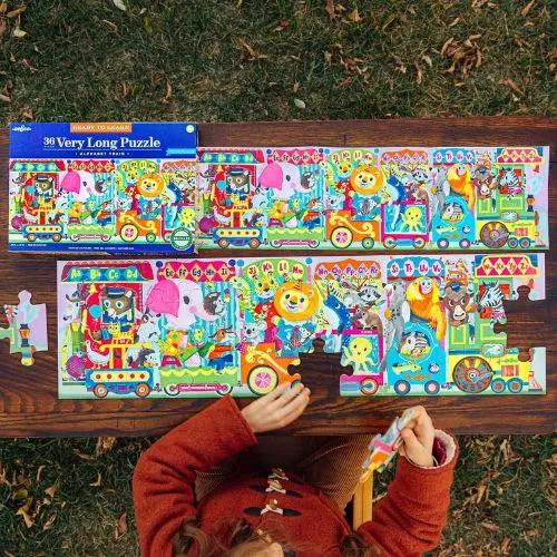 eeBoo 36pc Puzzle Ready to Learn Alphabet Train Long