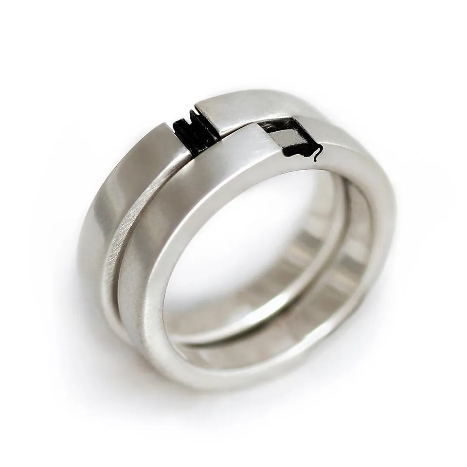 Elephant love - Couple matching ring set