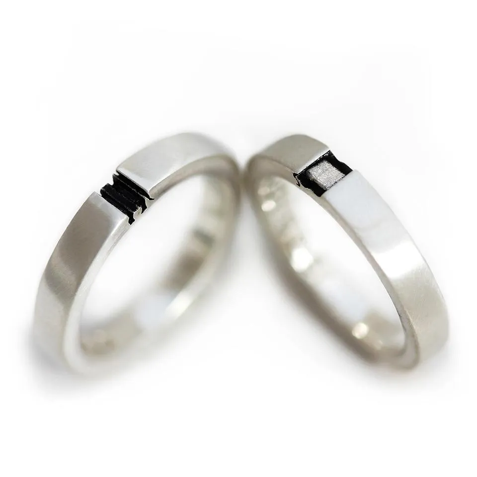Elephant love - Couple matching ring set