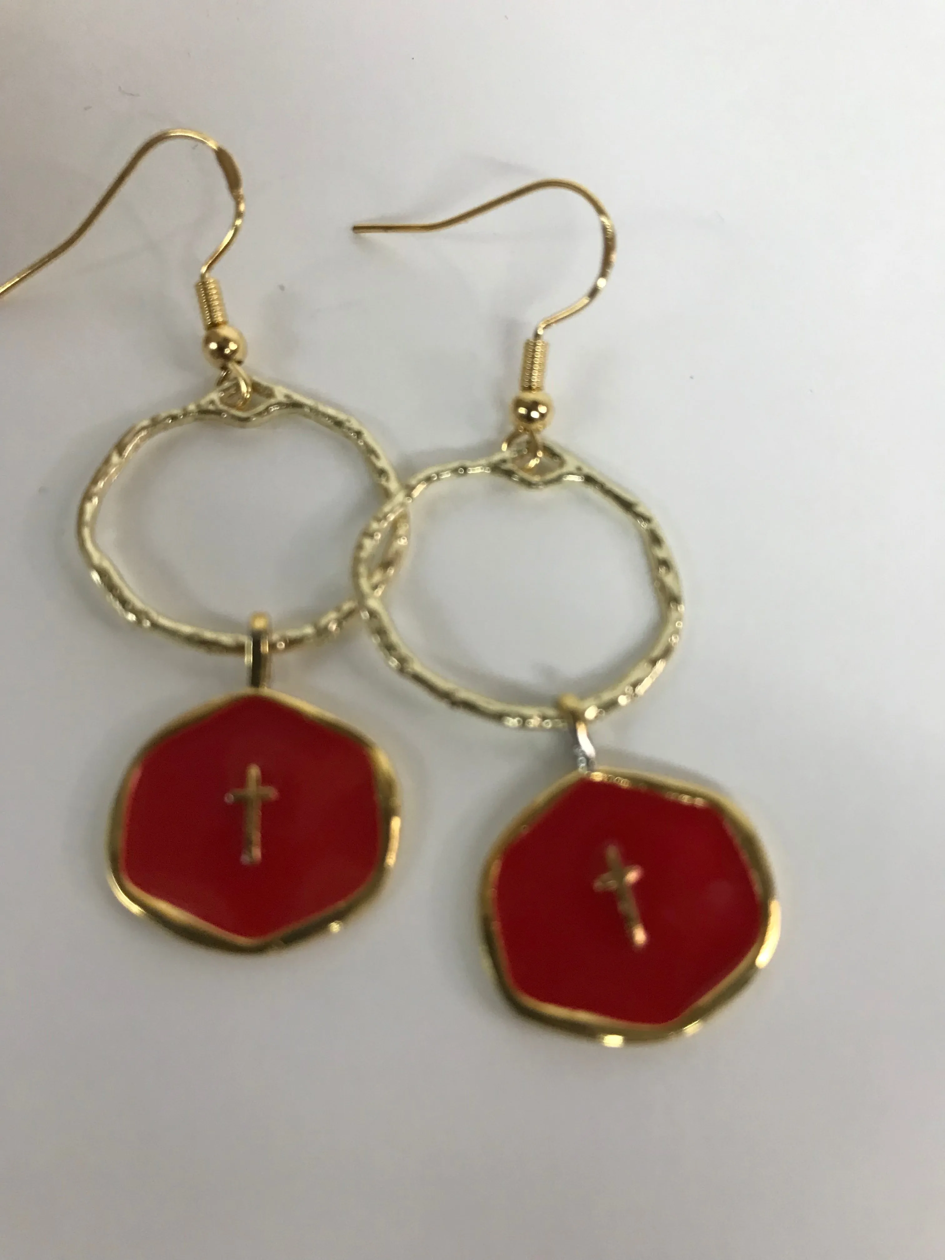Enamel Cross Earring Collection