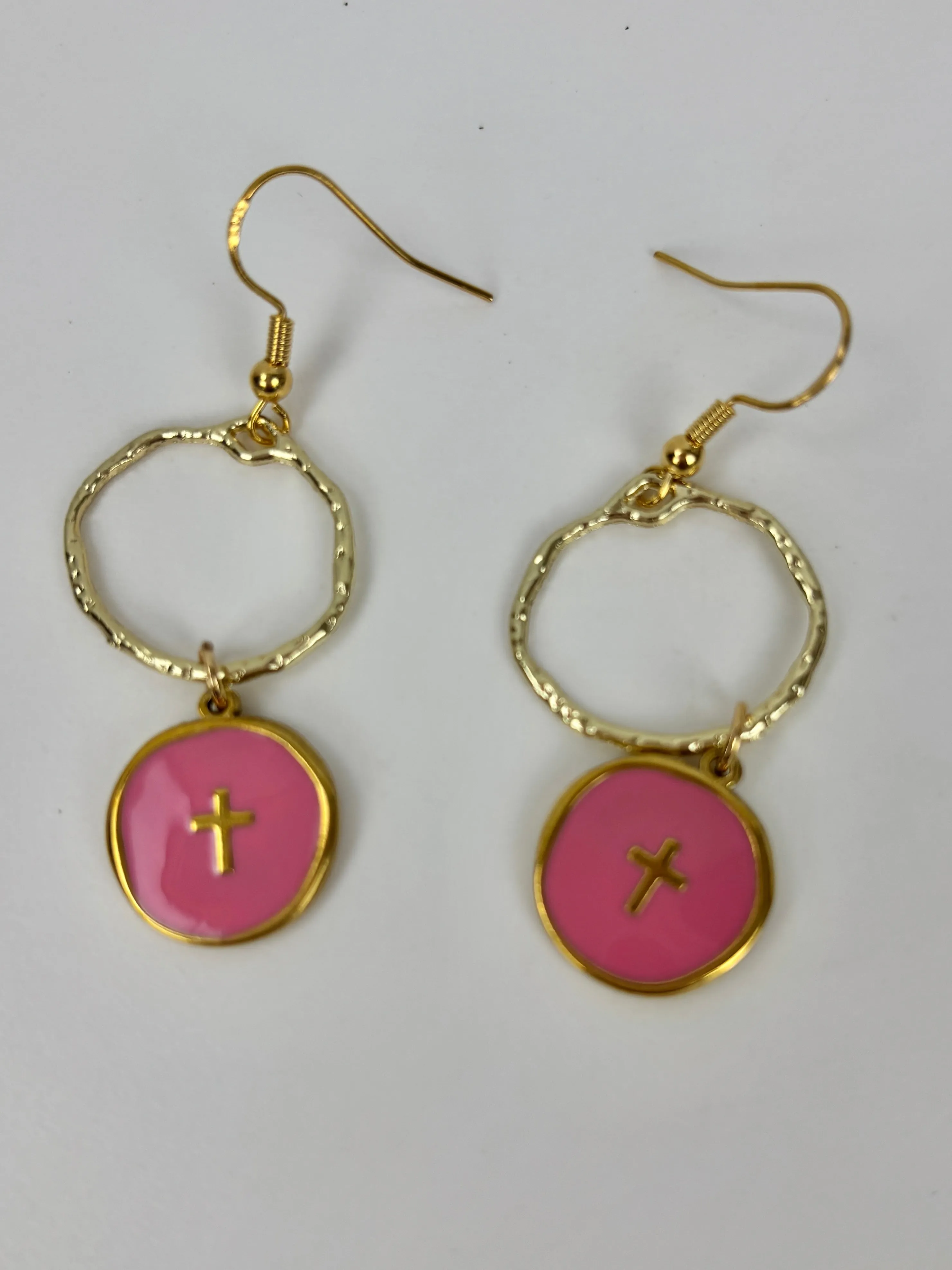 Enamel Cross Earring Collection