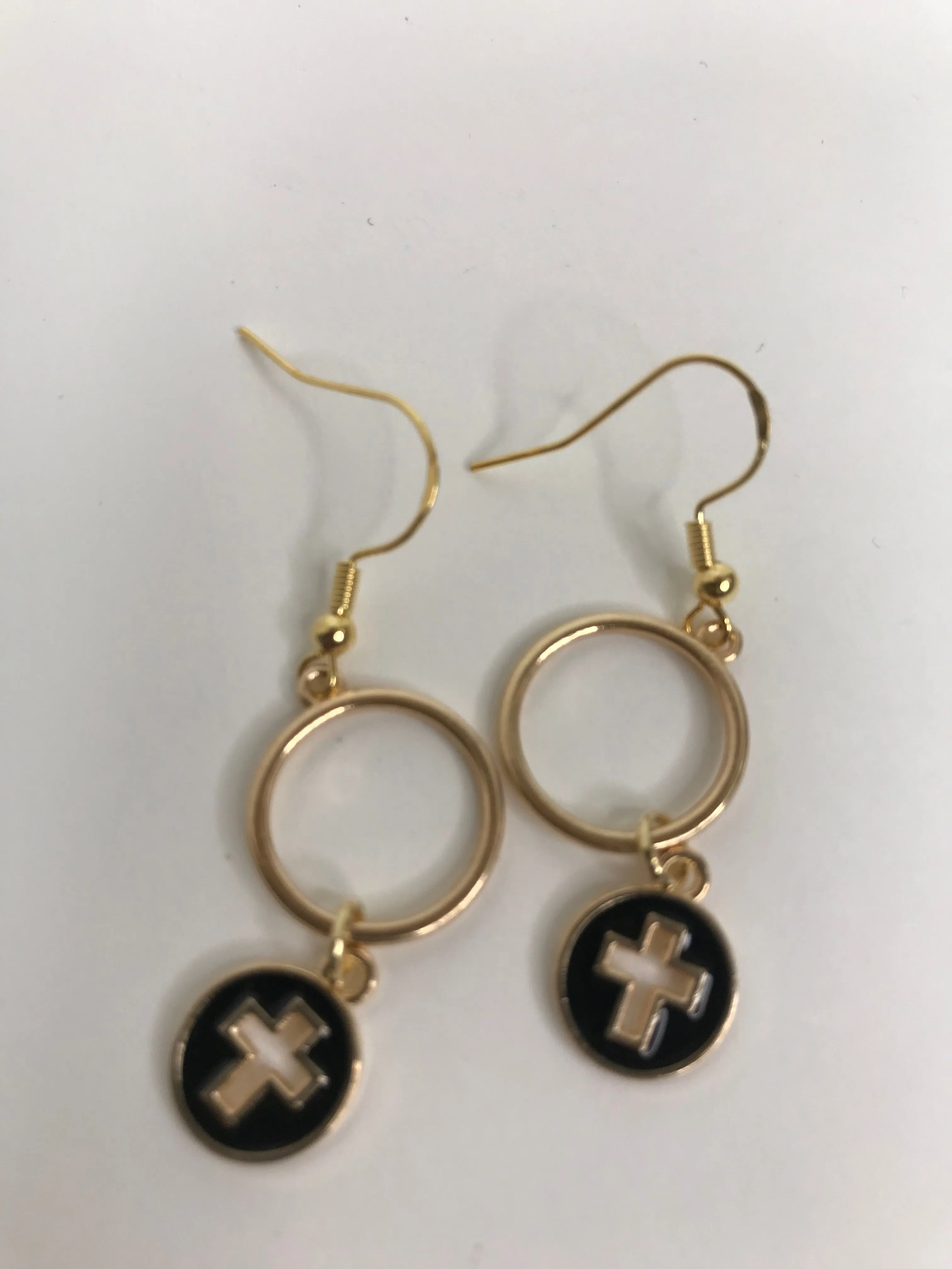 Enamel Cross Earring Collection