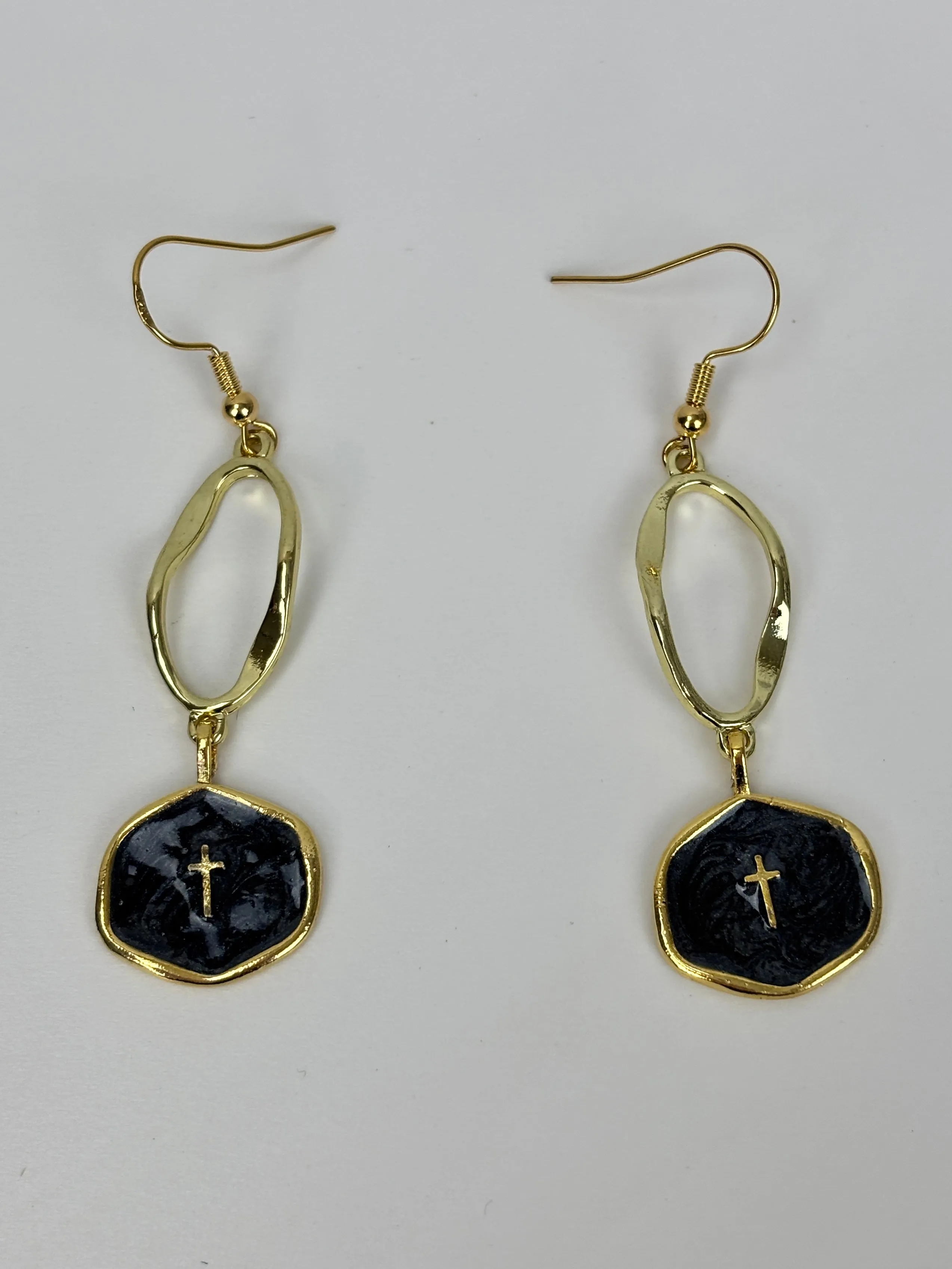 Enamel Cross Earring Collection