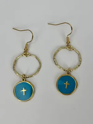 Enamel Cross Earring Collection