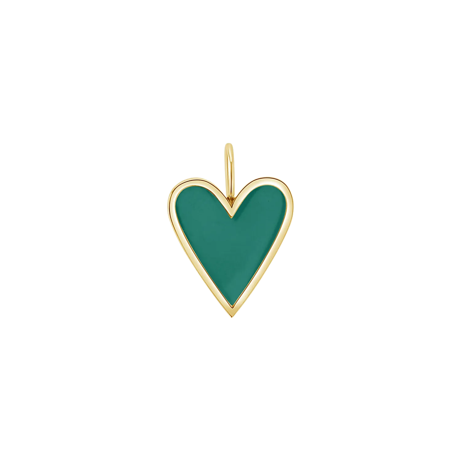 Enamel Elongated Heart Charm