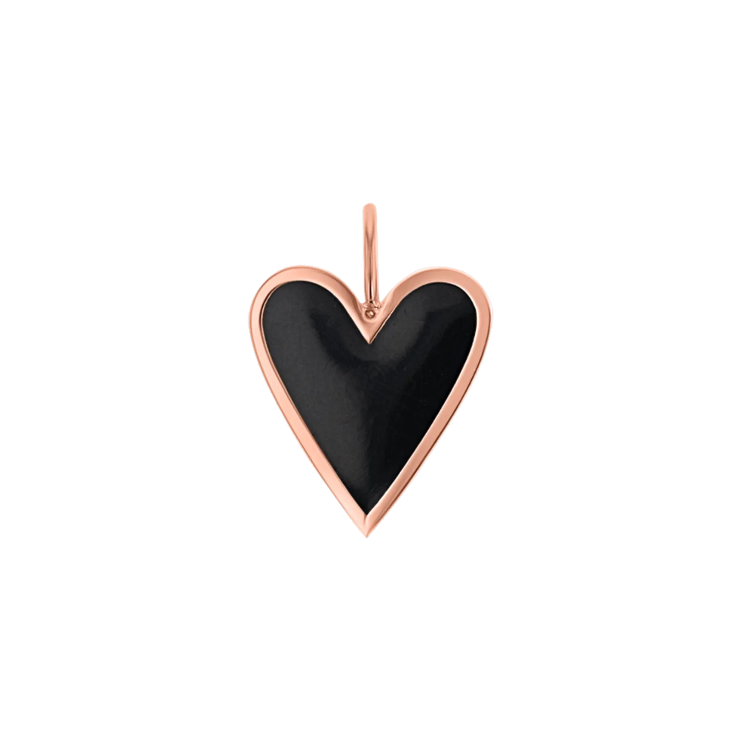 Enamel Elongated Heart Charm