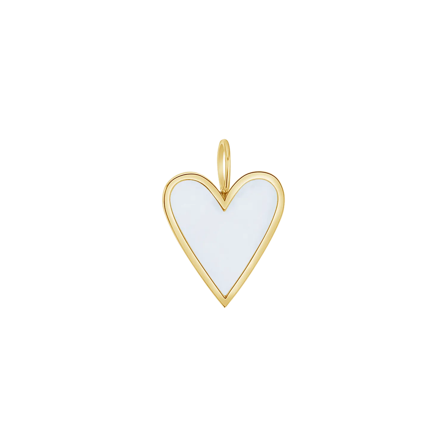 Enamel Elongated Heart Charm