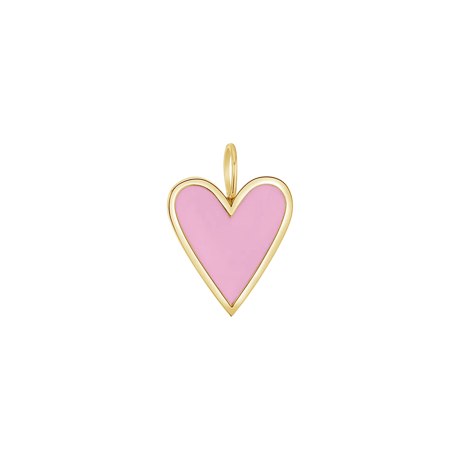 Enamel Elongated Heart Charm
