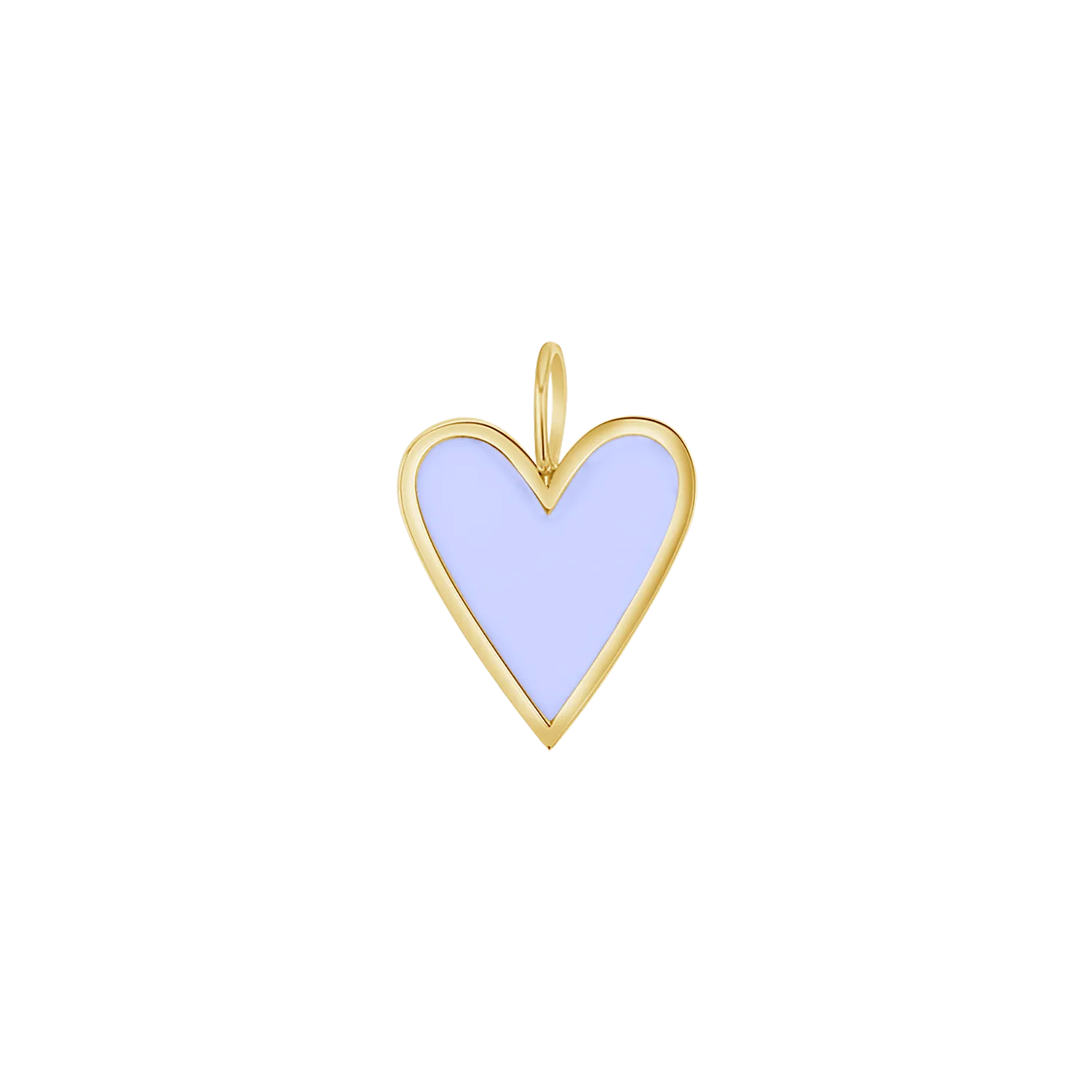 Enamel Elongated Heart Charm