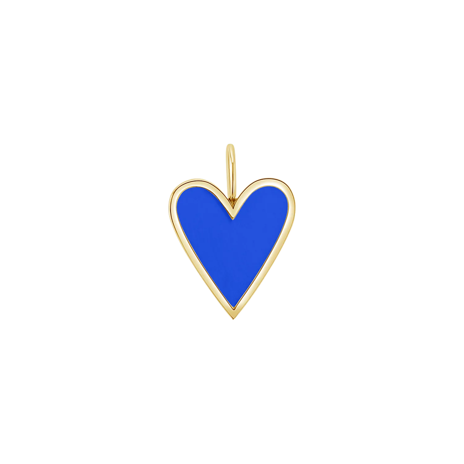 Enamel Elongated Heart Charm