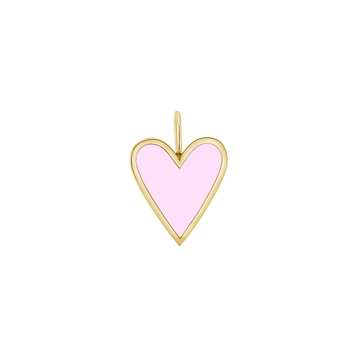 Enamel Elongated Heart Charm