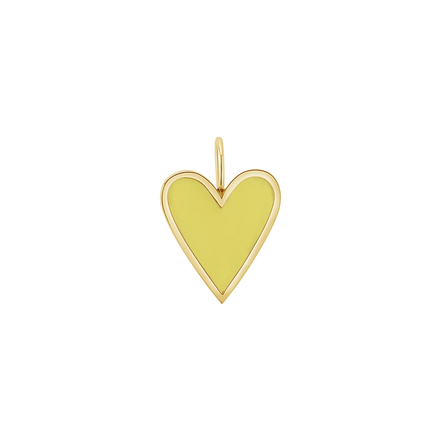 Enamel Elongated Heart Charm