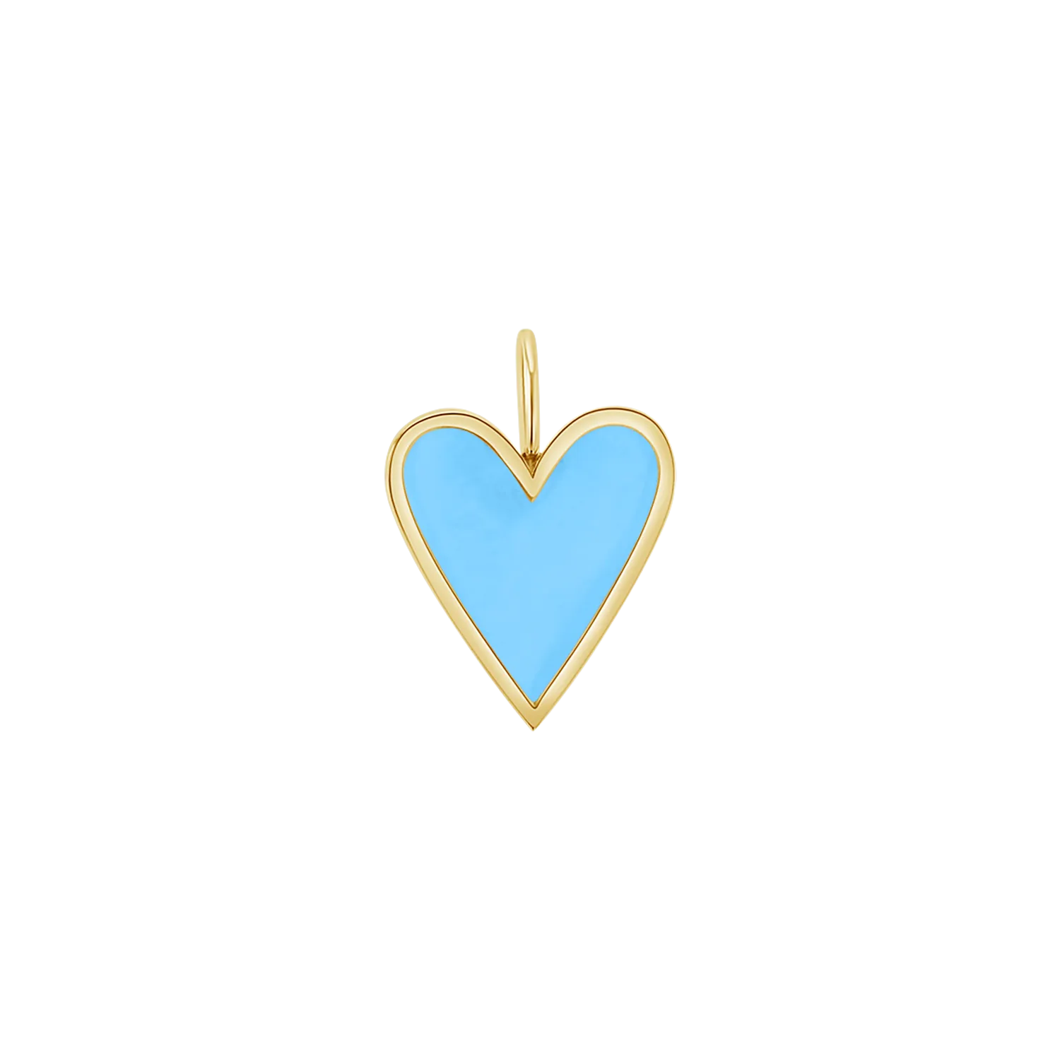 Enamel Elongated Heart Charm