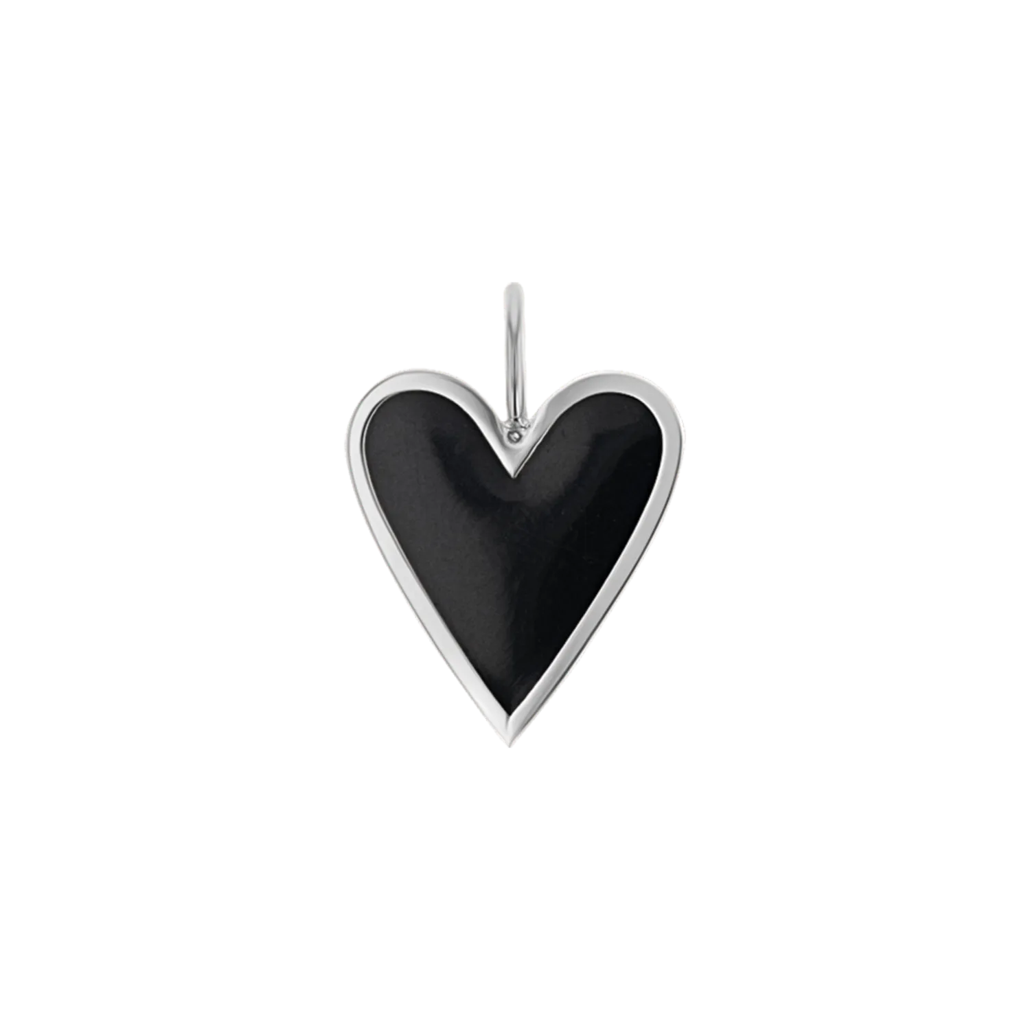 Enamel Elongated Heart Charm