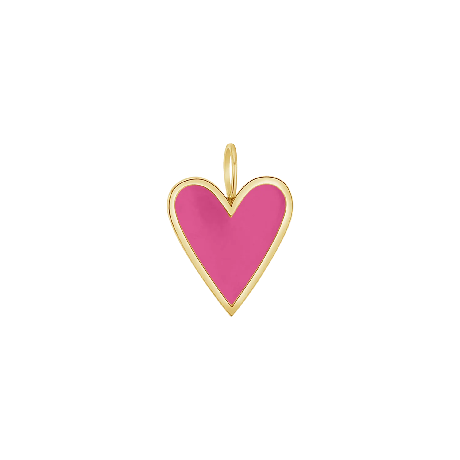 Enamel Elongated Heart Charm