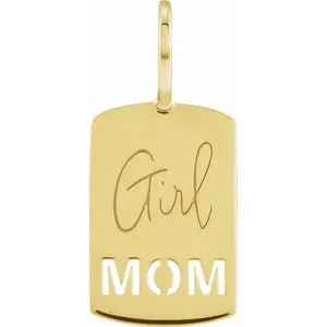 Engravable Pierced Mom Pendant 88208