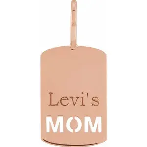 Engravable Pierced Mom Pendant 88208